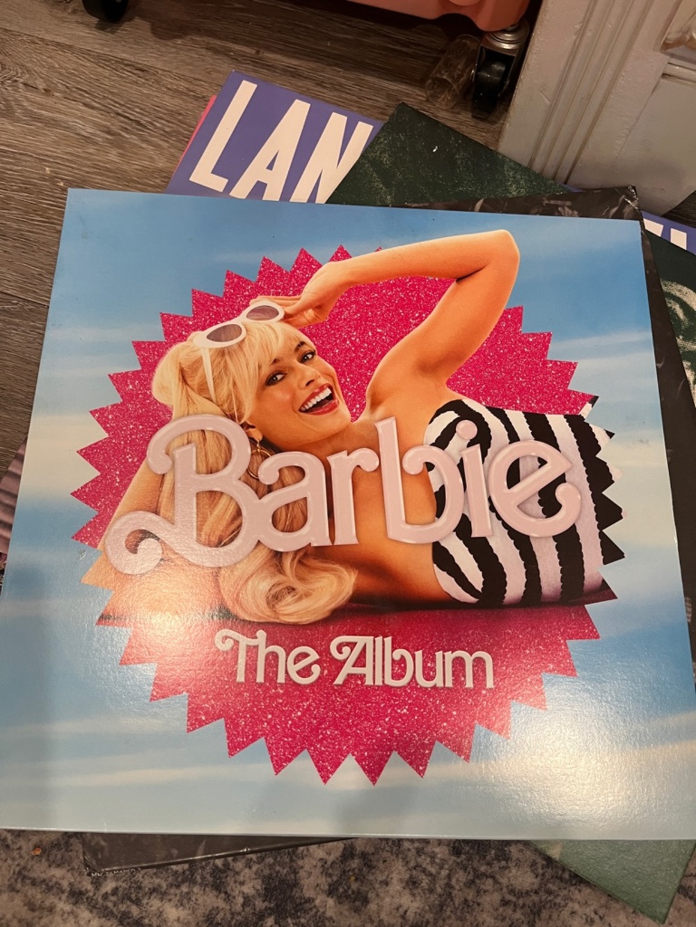 Barbie Album Cover - Pink, Blue & White Artwork